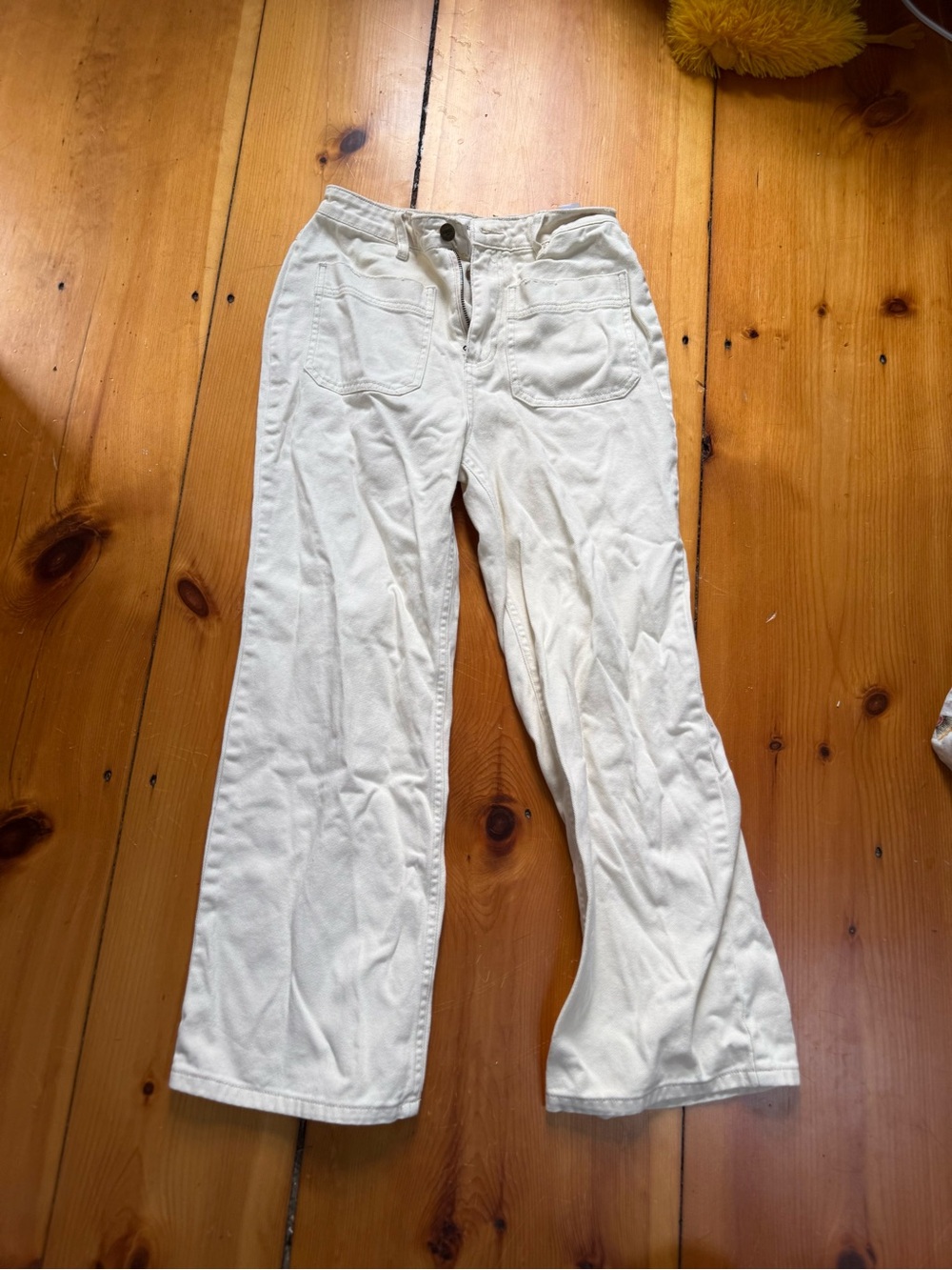 Amuse Society Cream Boot-Cut Wide Leg Pants